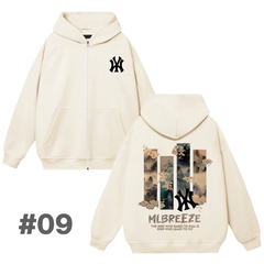 Hoodie MLB NY Có Zip Tổng Hợp Nhiều Mẫu