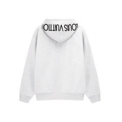 Hoodie Zip LV Louis Vuitton Nón Thêu Logo Túi