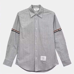Sơ Mi Thom Brown Tay Dài (Xám Sọc Rằn Ri)