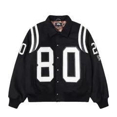 Bomber Stussy thêu Da 80
