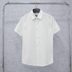 Sơ mi Burberry In Nổi tay ngắn