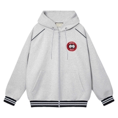 Hoodie Zip Gucci Red Logo
