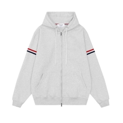 Hoodie Zip Thom Browne Viền Tay
