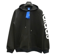 Hoodie Zip khóa kéo Adidas Thời thượng Vải Nỉ Bông