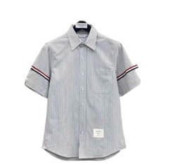Sơ Mi Thom Brown Tay Ngắn (Xám Sọc Rằn Ri)