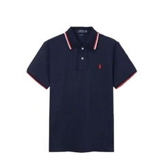 Polo Ralp Laurent Phối Viền Sọc Cổ Thêu Logo