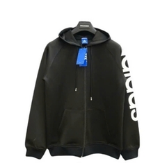 Hoodie Zip khóa kéo Adidas Thời thượng Vải Nỉ Bông