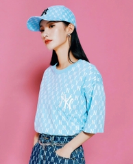 Áo Thun MLB Monogram (Màu Xanh)