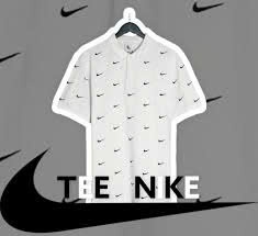 Polo Nike thêu Full Logo Trắng