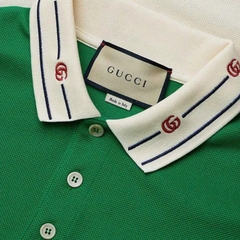 Áo Polo Gucci EMBROIDERED (Xanh Lá)