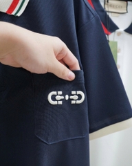 Polo Gucci Embroidered Logo Pocket (Xích Túi)