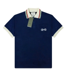 Polo Gucci Embroidered Logo Pocket (Xích Túi)