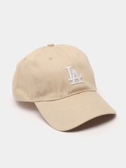 Nón lưỡi Trai MLB Màu Kem Logo - LA