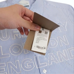 Sơ Mi Burberry Thêu Xanh Ghi tay Dài