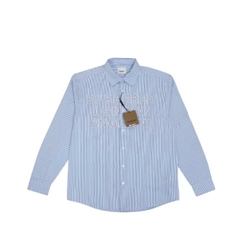 Sơ Mi Burberry Thêu Xanh Ghi tay Dài