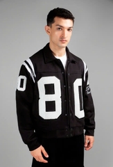 Bomber Stussy thêu Da 80