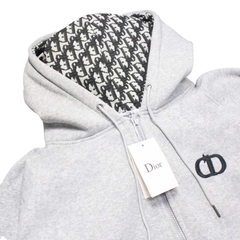 Hoodie Zip Dior CD Thêu Tay Áo (v2)