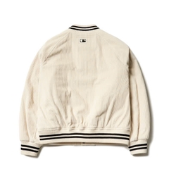 Bomber MLB Nhung Logo Thêu