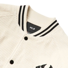 Bomber MLB Nhung Logo Thêu
