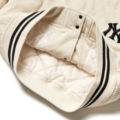 Bomber MLB Nhung Logo Thêu
