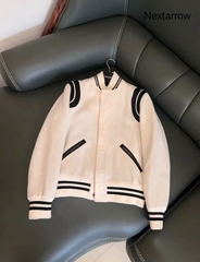 Bomber Teddy Sain Laurent Màu Be