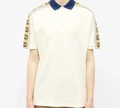 Áo Polo Gucci Monogram Pattern (Màu Kem)