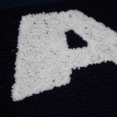 Hoodie Aastu Thêu Xù Flag Logo Đen