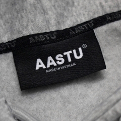 Hoodie Aastu Thêu Xù Flag Logo Xám