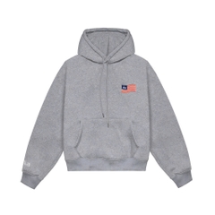 Hoodie Aastu Thêu Xù Flag Logo Xám