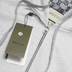 Hoodie Zip Gucci Monogram (Xám)