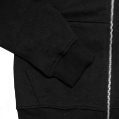 Hoodie Zip Louis Vuitton Thêu Nổi Cơ Bản Đen