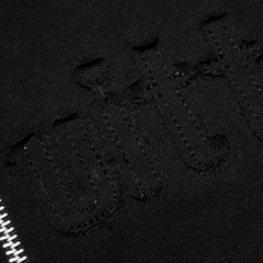 Hoodie Zip Louis Vuitton Thêu Nổi Cơ Bản Đen