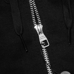 Hoodie Zip Louis Vuitton Thêu Nổi Cơ Bản Đen