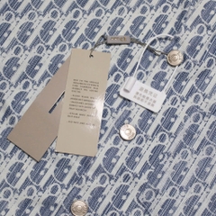 Sơ Mi Dior Monogram Denim Tay Ngắn