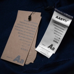 Hoodie Aastu Thêu Xù Flag Logo (Xanh)