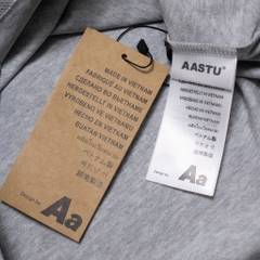 Áo Thun Aa Racing Logo Thêu-Xám