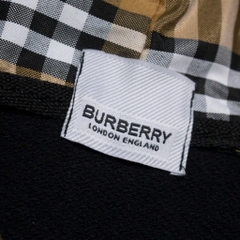 Hoodie Burberry Vintage V2 Logo Kim loại ( Đen)
