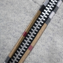 Hoodie Burberry Vintage V2 Logo Kim loại ( Xám )