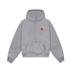 Hoodie Aastu Nỉ Chân Cua Thêu Xù Flag Logo - Xám