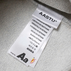 Hoodie Aastu Nỉ Chân Cua Thêu Xù Flag Logo - Xám