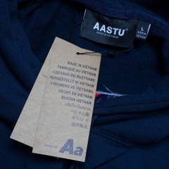 Hoodie Aa stu Nỉ Chân Cua Thêu Xù Flag Logo - Xanh