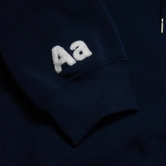 Hoodie Aa stu Nỉ Chân Cua Thêu Xù Flag Logo - Xanh