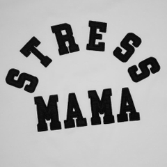 Áo thun STRESSMAMA CORE thêu cực nét-Trắng