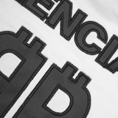 Áo Thun Balenciaga BB Logo Thêu Da - Trắng