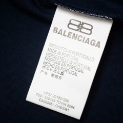 Áo Thun Balenciaga BB Logo Thêu Da - Đen