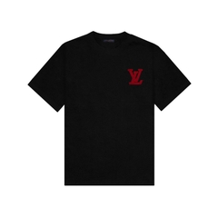 Áo Thun Louis Vuitton Thêu Xù Original - Đen