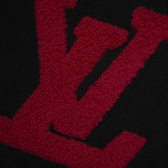 Áo Thun Louis Vuitton Thêu Xù Original - Đen