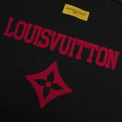 Áo Thun Louis Vuitton Thêu Xù Original - Đen