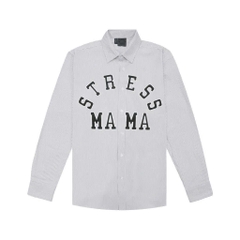 Sơ Mi Stressmama Kẻ Sọc Thêu Tay Dài