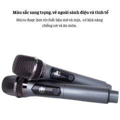 BỘ MICRO KHÔNG DÂY GUNSSI TTD-M12- mic chuyên nghiệp dành cho karaoke-chống hú tốt-bảo hành 12 tháng